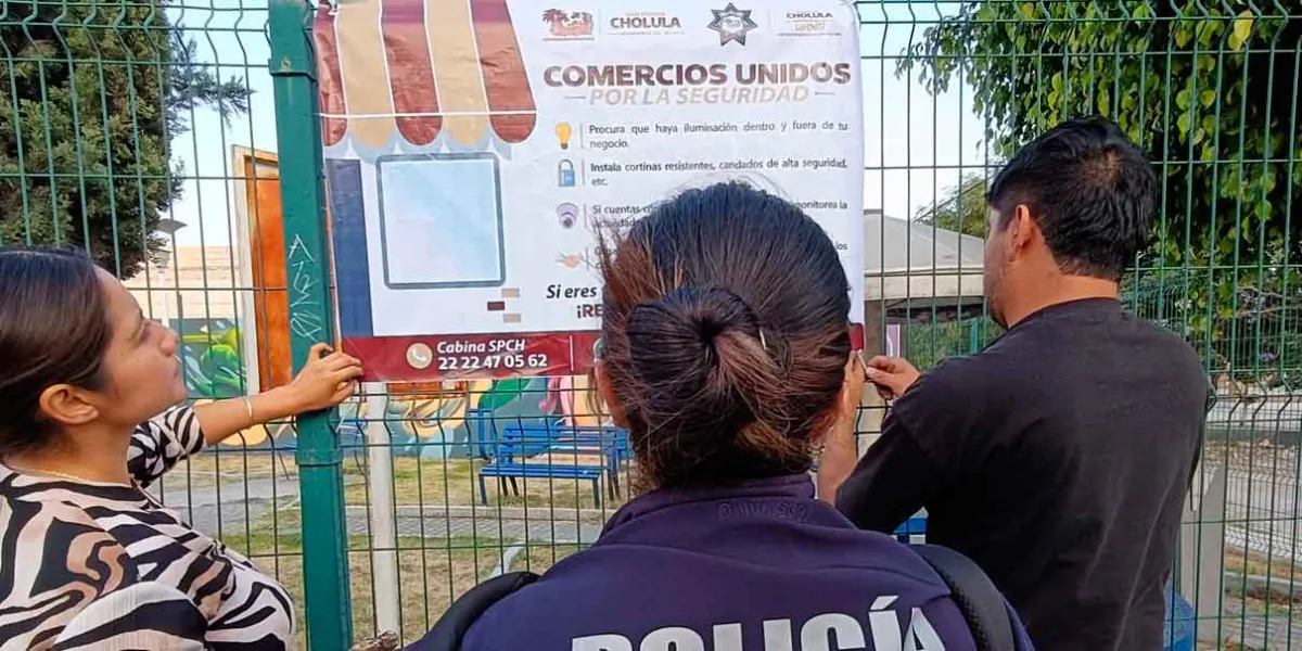 Policía de San Pedro Cholula inicia el Programa “Comercios Unidos por la Seguridad