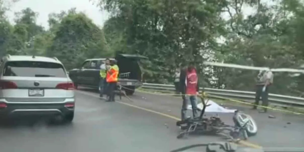 MUERE motociclista en accidente en la Pachuca-Tuxpan