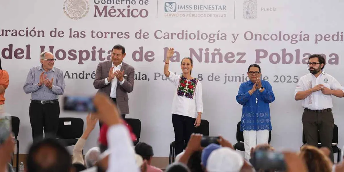 Claudia Sheinbaum inaugura dos torres médicas en el Hospital de la Niñez Poblana