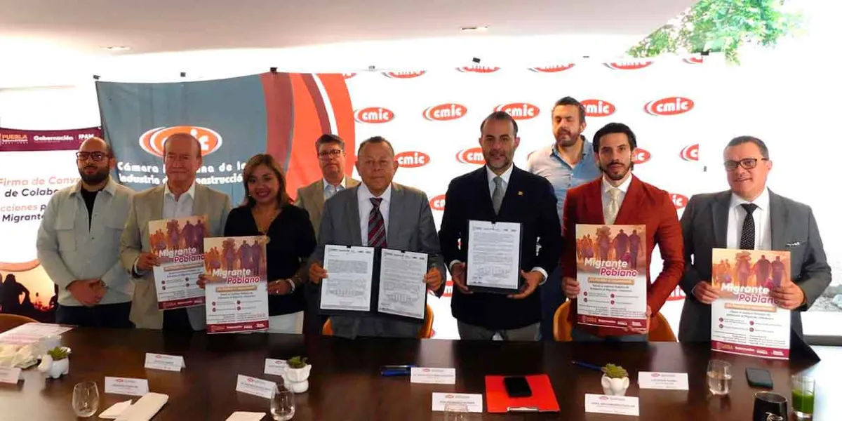 CMIC Puebla e IPAM firman convenio para capacitar e insertar laboralmente a migrantes retornados