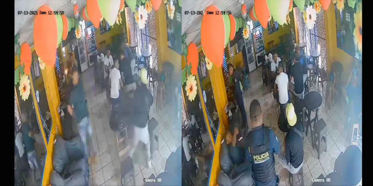 IMÁGENES SENSIBLES. Tiroteo en bar de Guatemala deja un muerto y dos policías heridos en La Florida