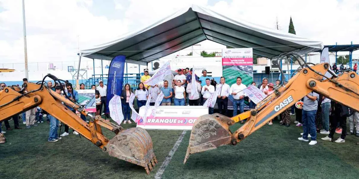 Inicia rehabilitación de la unidad deportiva Emiliano Zapata en San Andrés Cholula
