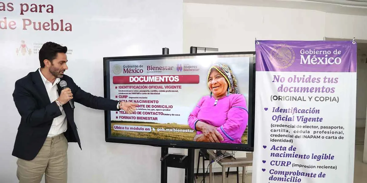 Inicia en agosto el registro para la Pensión del Bienestar para mujeres en Puebla
