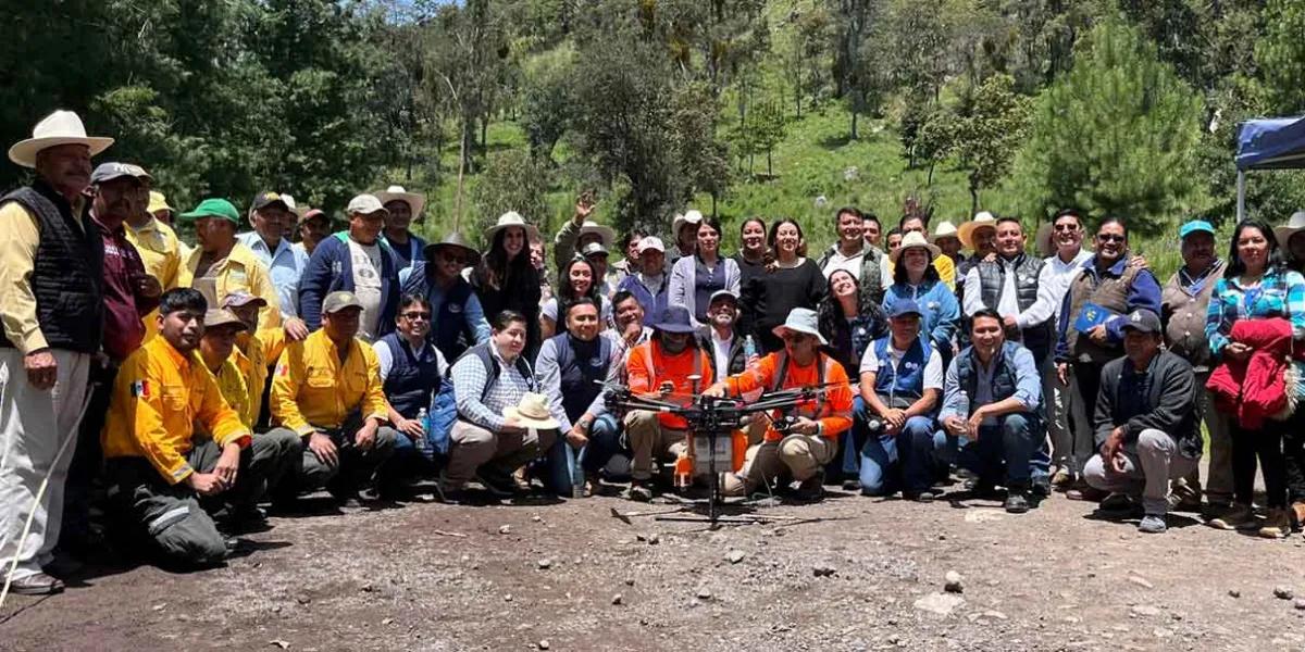 Tlahuapan usa drones para reforestar el cerro Tepepa: alianza única con Nestlé y Fundación Chedraui