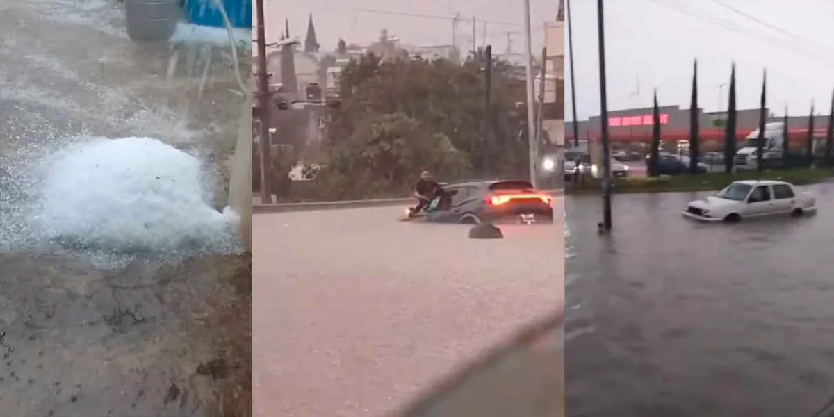 VIDEO. Tormenta azota Puebla: lluvias, granizo y vientos intensos causan estragos en vialidades y viviendas