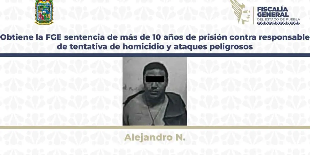 Fiscalía de Puebla logra sentencia de más de 10 años de prisión contra agresor con machete