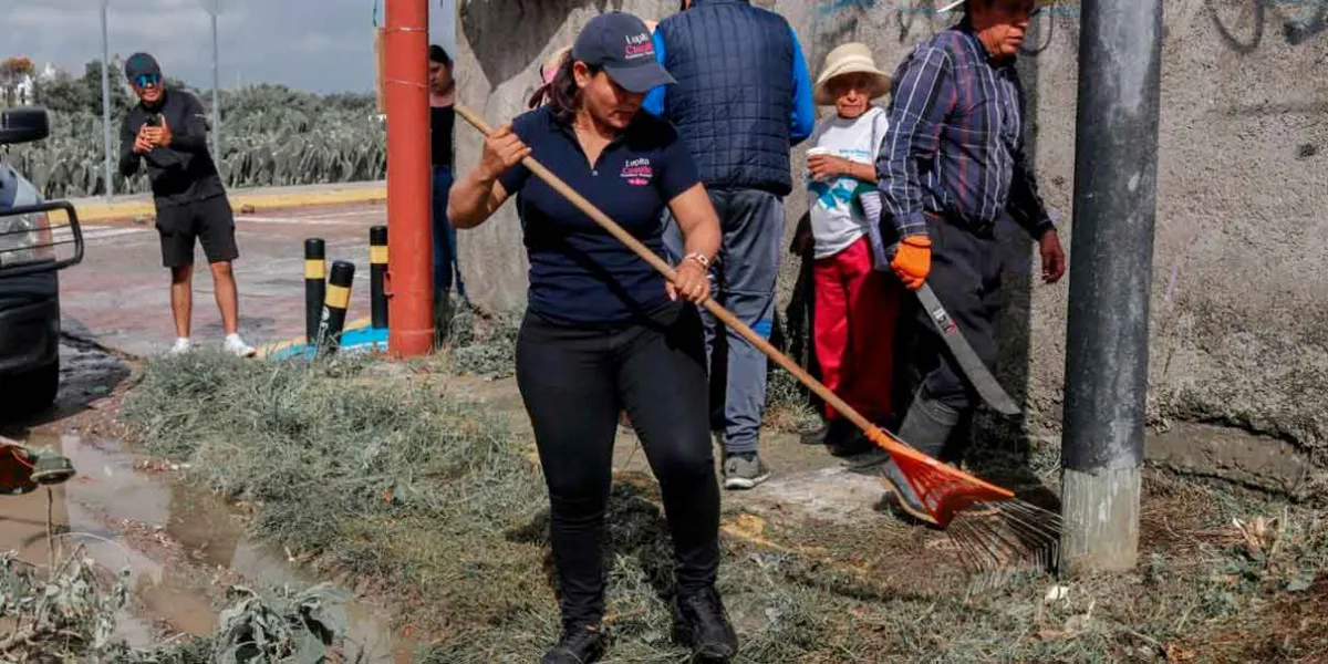 San Andrés Cholula: Ayuntamiento impulsa limpieza y mejora vial Camino a Santa Clara