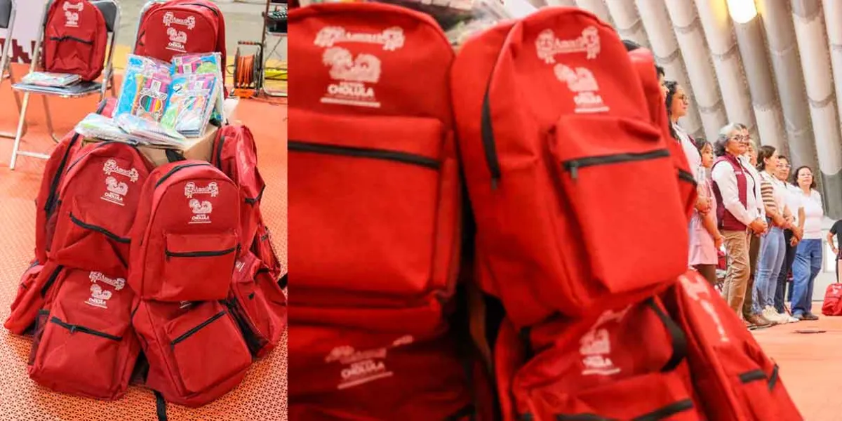 San Pedro Cholula entrega mochilas y kits escolares a niños de preescolar