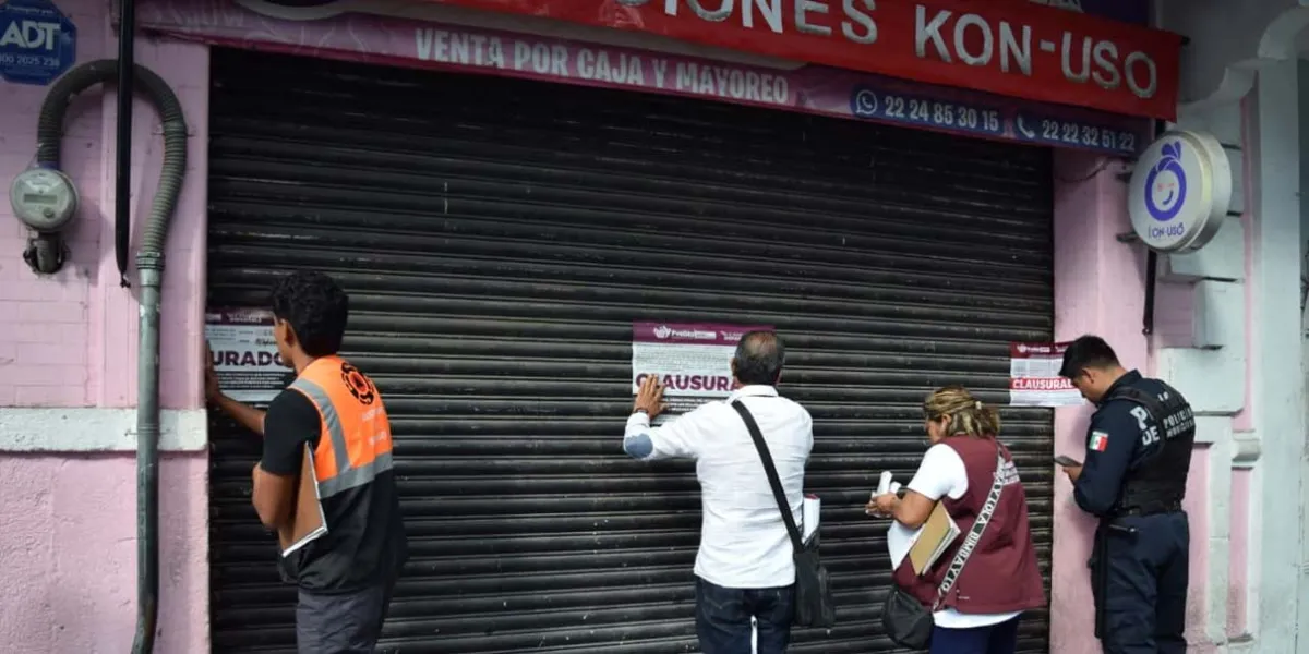 Clausuran negocios que vendían productos de China en operativo de tres órdenes de gobierno