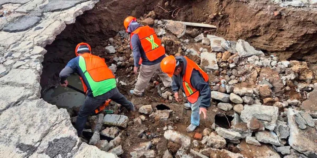 Intensifica gobierno municipal inspección y reparación de socavones
