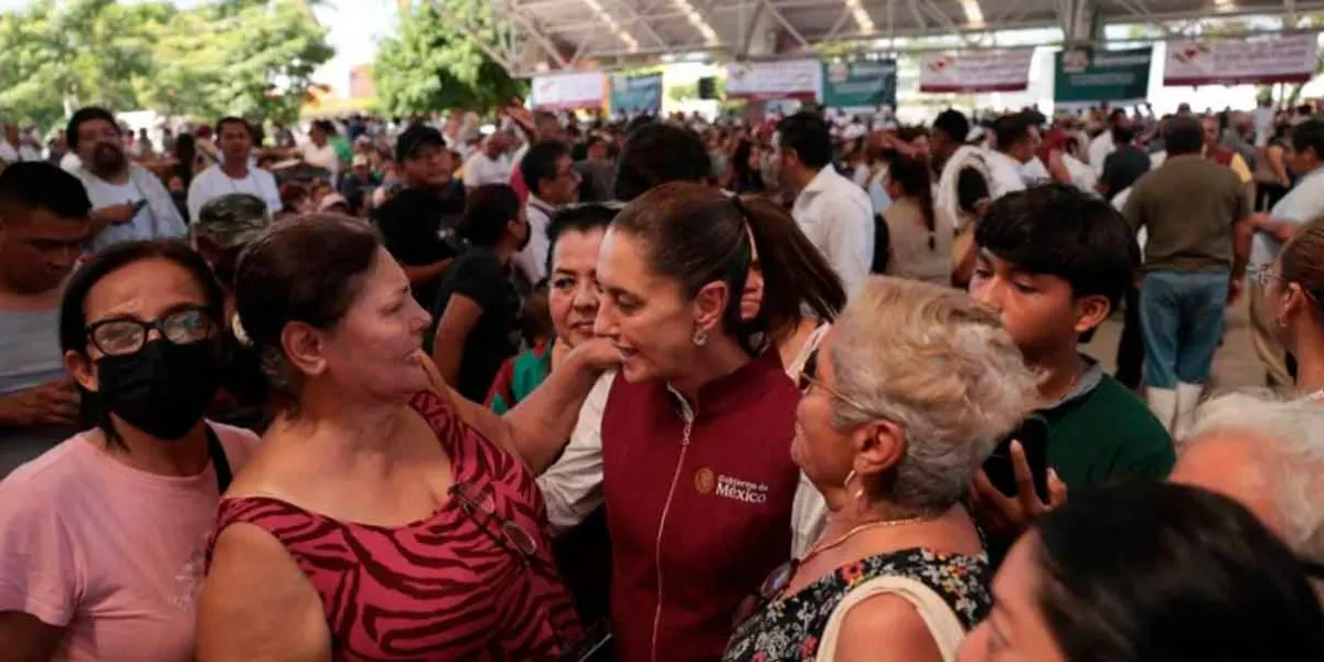 Claudia Sheinbaum recorre zonas afectadas por lluvias en Veracruz y Puebla