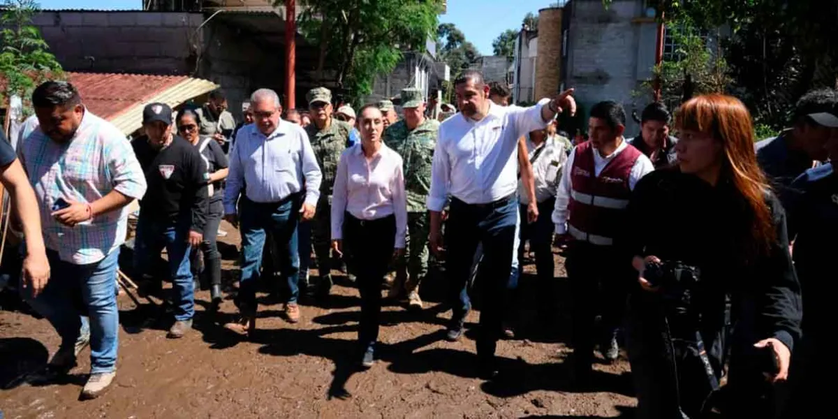 Gobierno federal y estatal apoyan a damnificados de la Sierra Norte de Puebla
