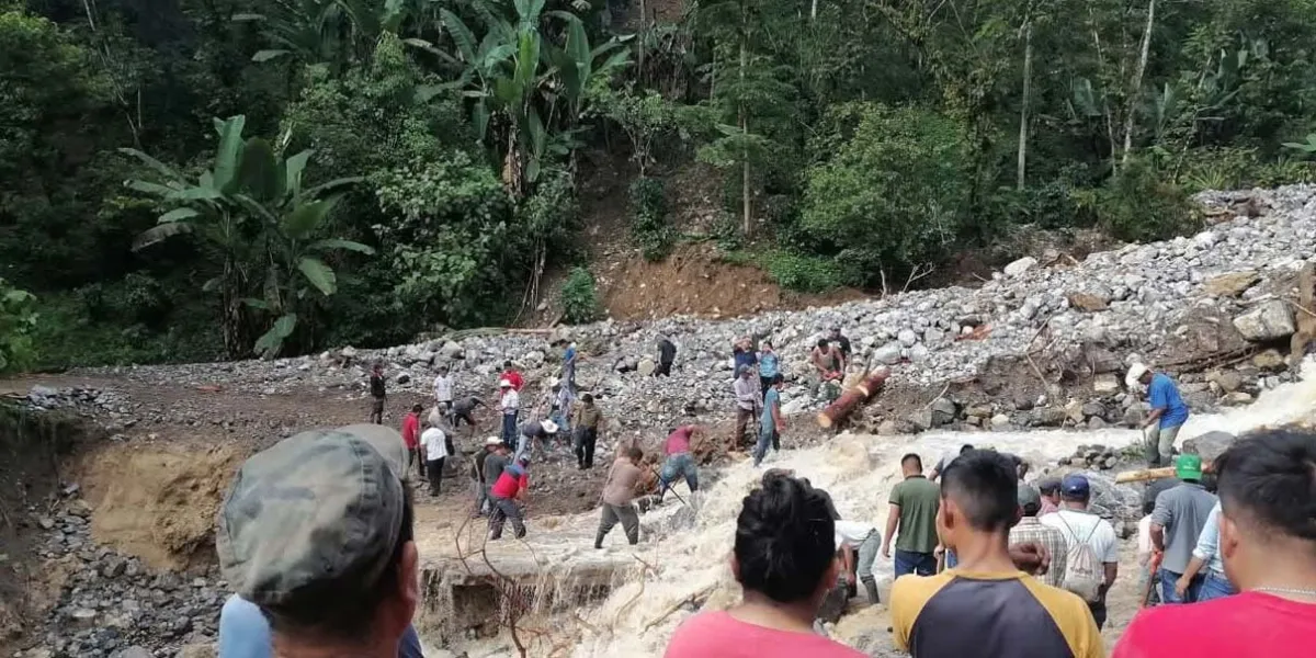 Tlacuilotepec incomunicado tras la tormenta Jerry: daños en puentes, viviendas y caminos