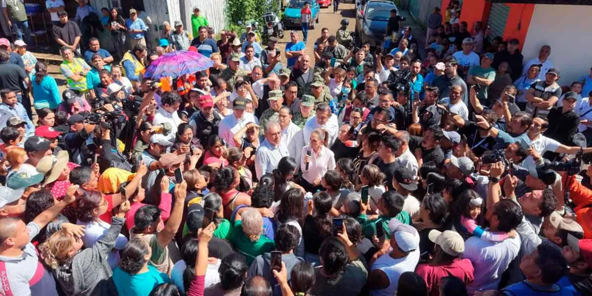 Sheinbaum recorre Puebla, Veracruz e Hidalgo para supervisar atención a afectados por lluvias