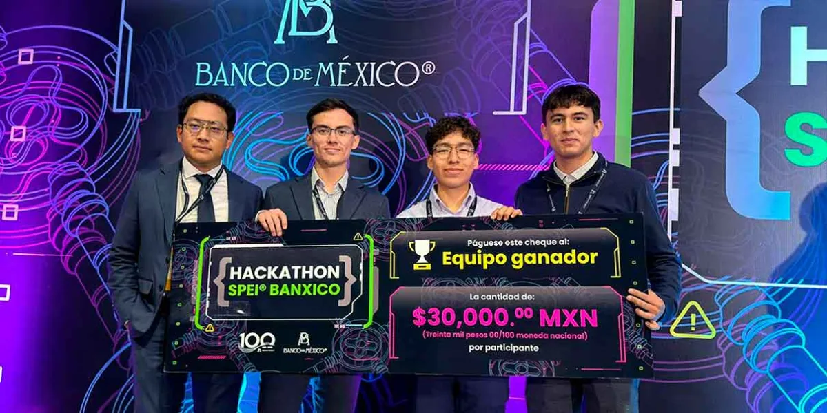 BUAP triunfa en Hackathon SPEI Banxico 2025 con proyecto para calcular huella de carbono en Pymes