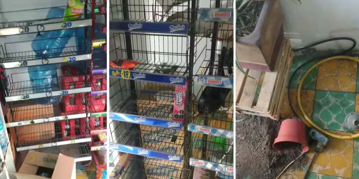 Ladrones le vacían el local a comerciante de Texmelucan