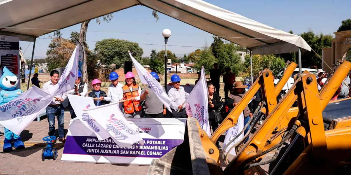 San Andrés Cholula inicia ampliación de red de agua potable en San Rafael Comac