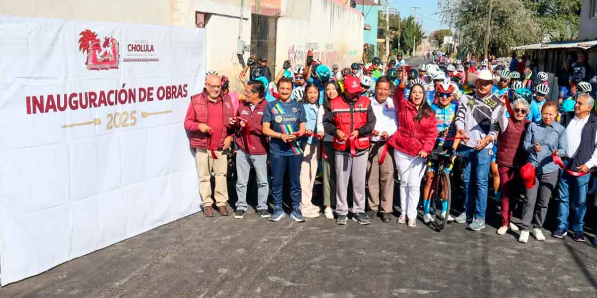 Tonantzin Fernández cumple con Cholula: inaugura rehabilitación de la calle Cholula en San Diego Cuachayotla