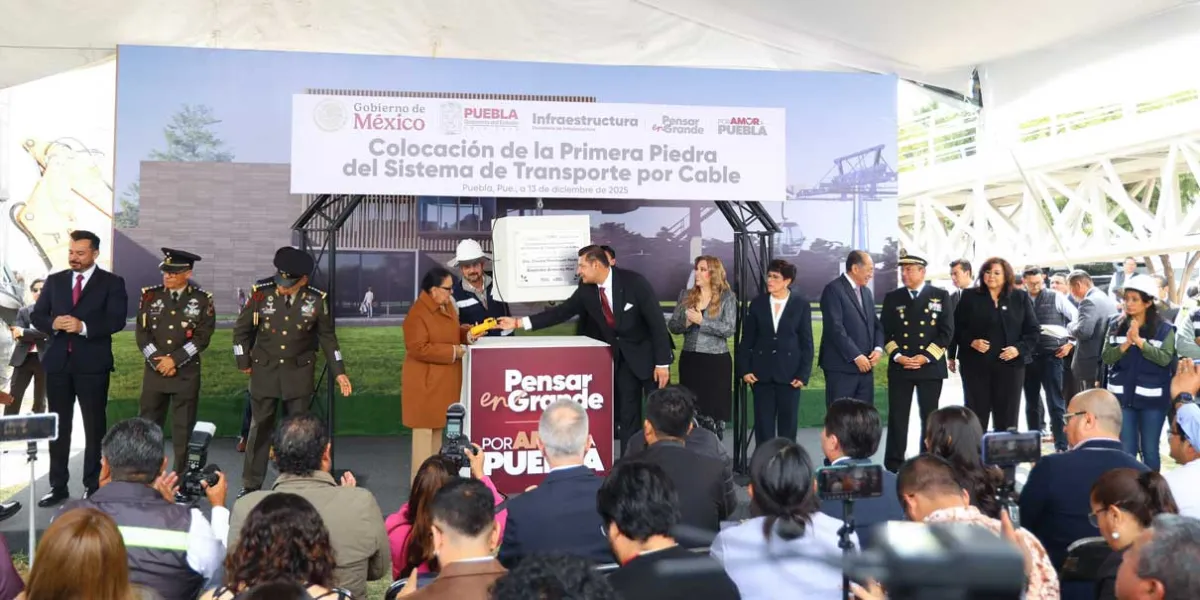 Armenta inició la construcción de Cablebús en Puebla; se invertirán 6 mil 752 mdp