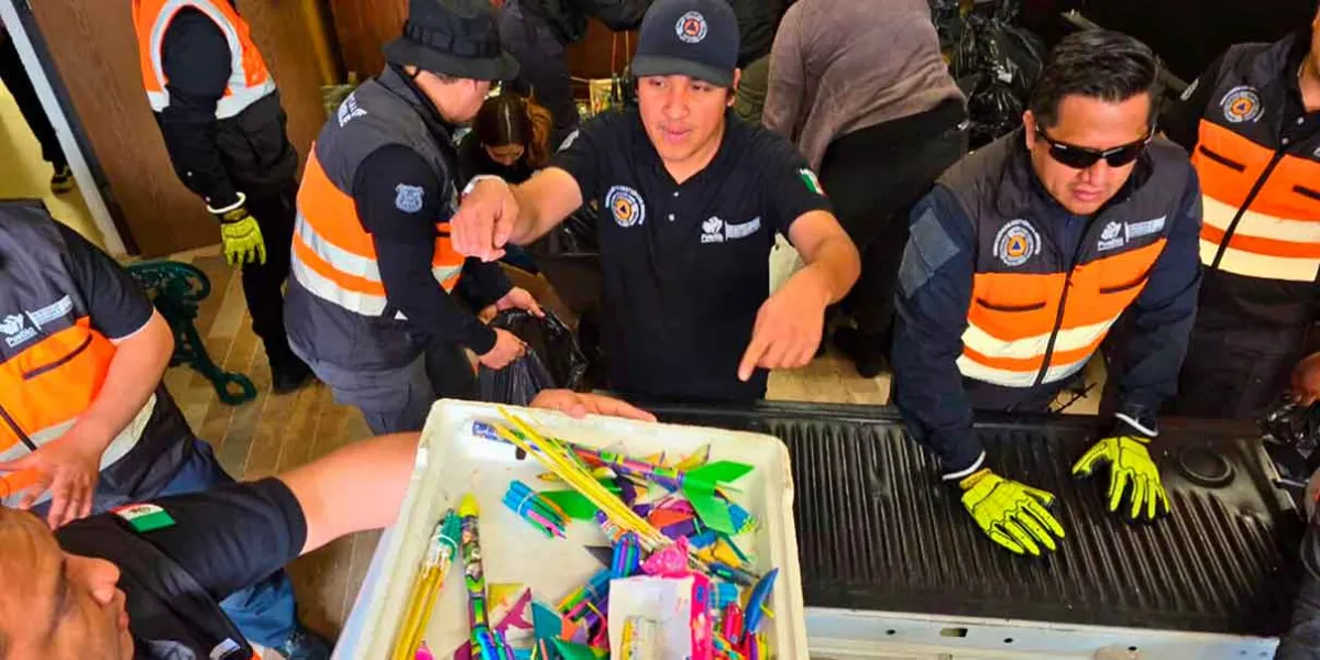 Decomisan más de 400 kilos de pirotecnia en mercados de Puebla; autoridades refuerzan operativos