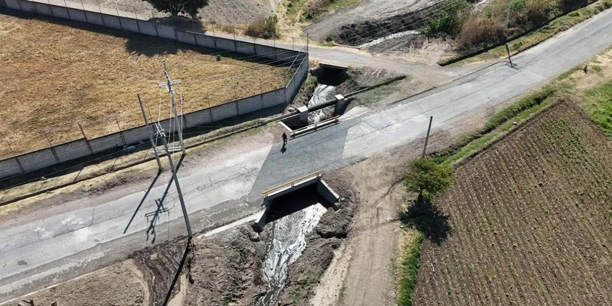 Concluyó rehabilitación del puente que une Tenextepec–La Soledad, en Atlixco