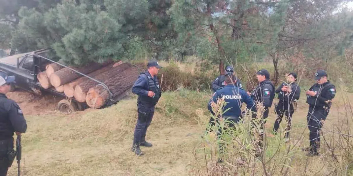 Atraparon a talamontes en Tlahuapan, además la camioneta era robada