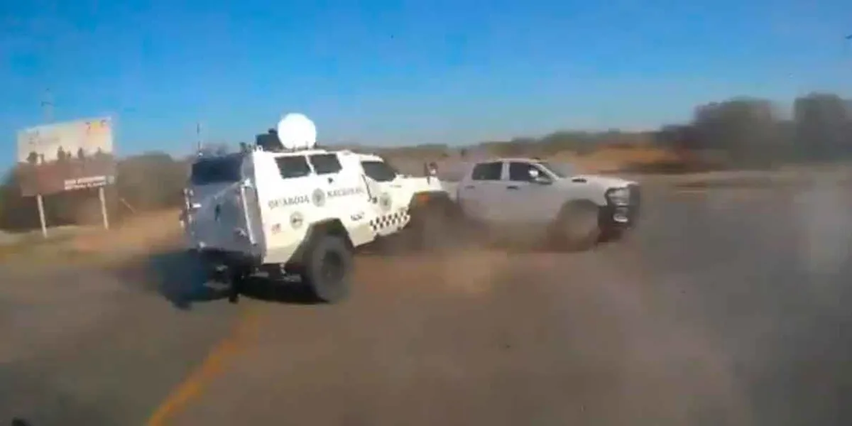 VIDEOS. Elementos de la GN revientan “monstruo” blindado tras enfrentamiento en Tamaulipas 