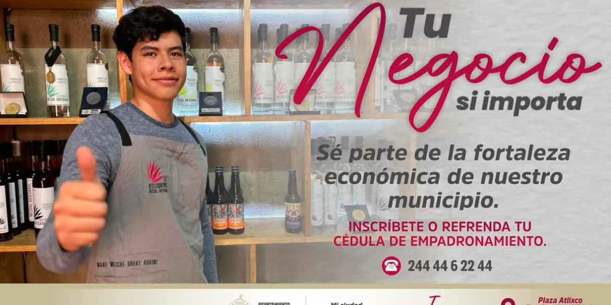 Ya comenzó en Atlixco actualización del Empadronamiento Comercial 2026