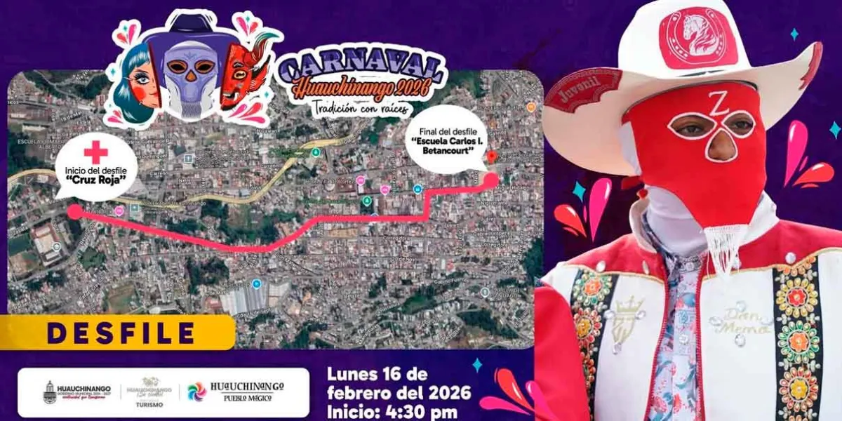 33 comparsas en el gran Desfile de Carnaval 2026 en Huauchinango este lunes