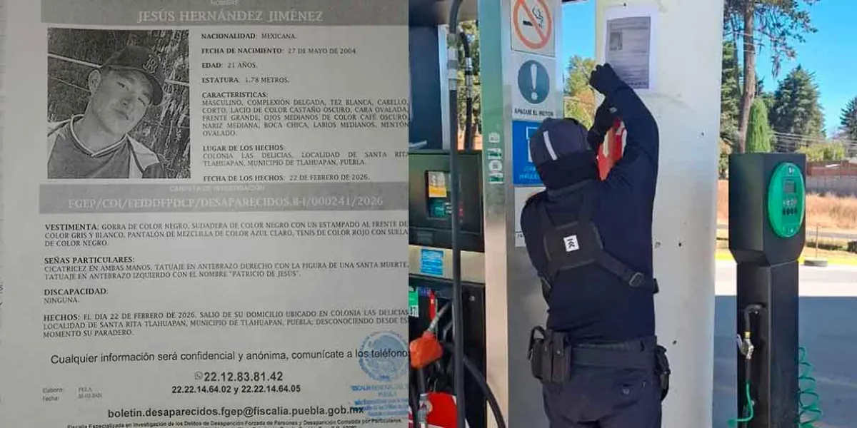 Buscan a joven desaparecido en Santa Rita Tlahuapan; policía mantiene operativo