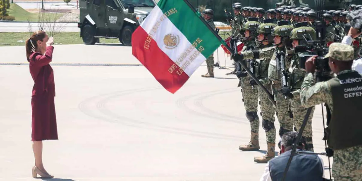 Sheinbaum reconoció desde Puebla al Ejército mexicano como el protector de la soberanía nacional