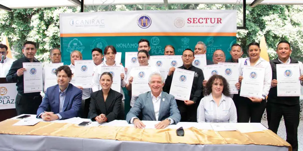 Distintivo H en Puebla: Grupo Plaza fortalece la gastronomía con certificación sanitaria