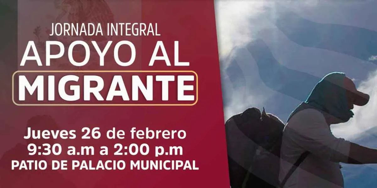 Este jueves jornada integral de apoyo al migrante en Atlixco
