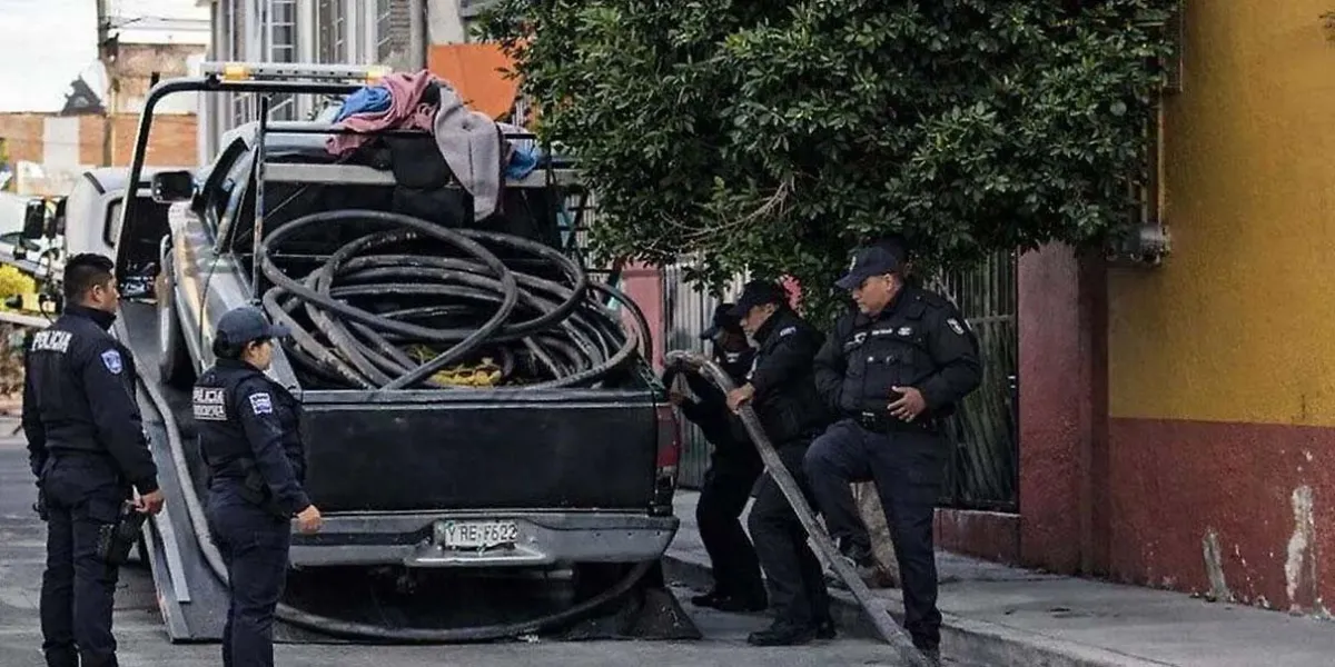 Siete detenidos en Atlixco tras denuncias de robo de cableado en la vía pública