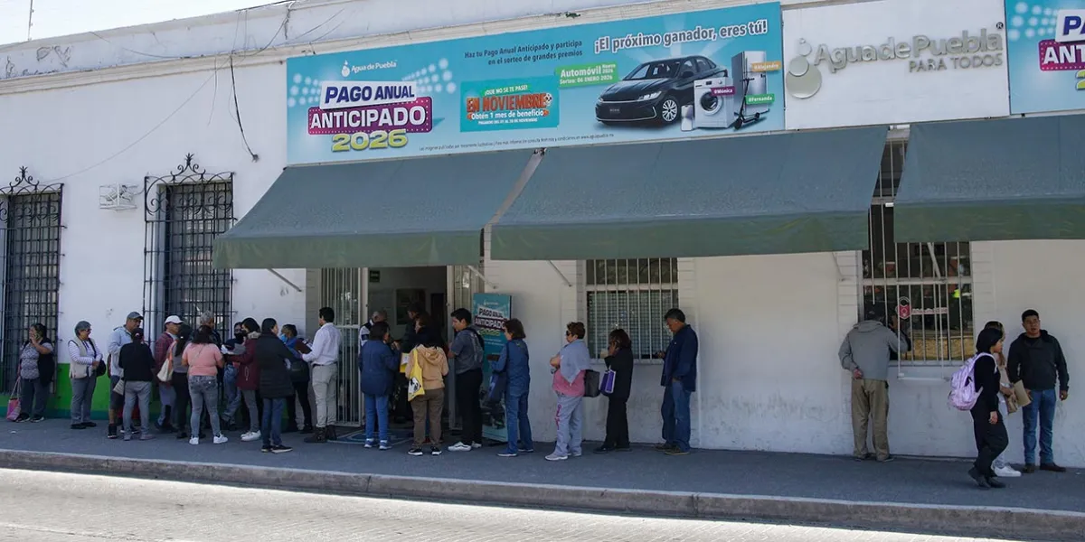 Pago anual de Agua de Puebla 2026: último día para mantener tarifas y participar en sorteo