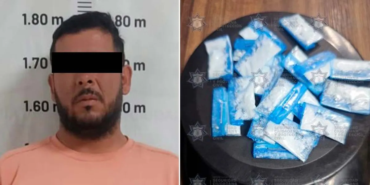 Cae presunto narcomenudista con cocaína en Cuautlancingo