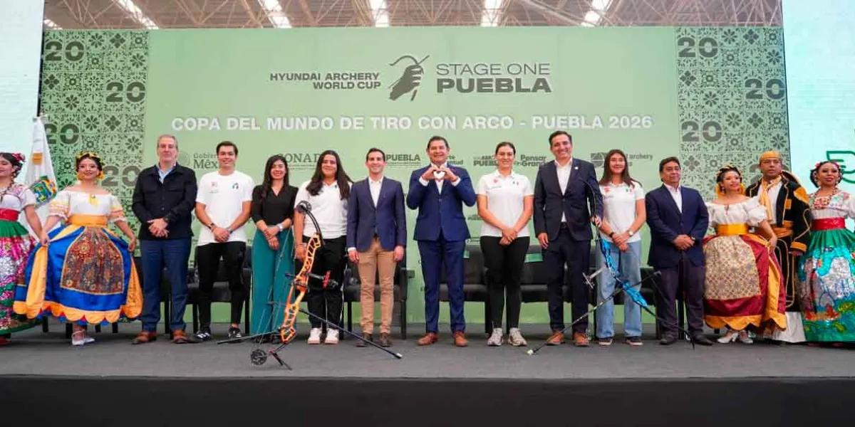 Presentan Armenta y Chedraui la Copa del Mundo de Tiro con Arco Puebla 2026