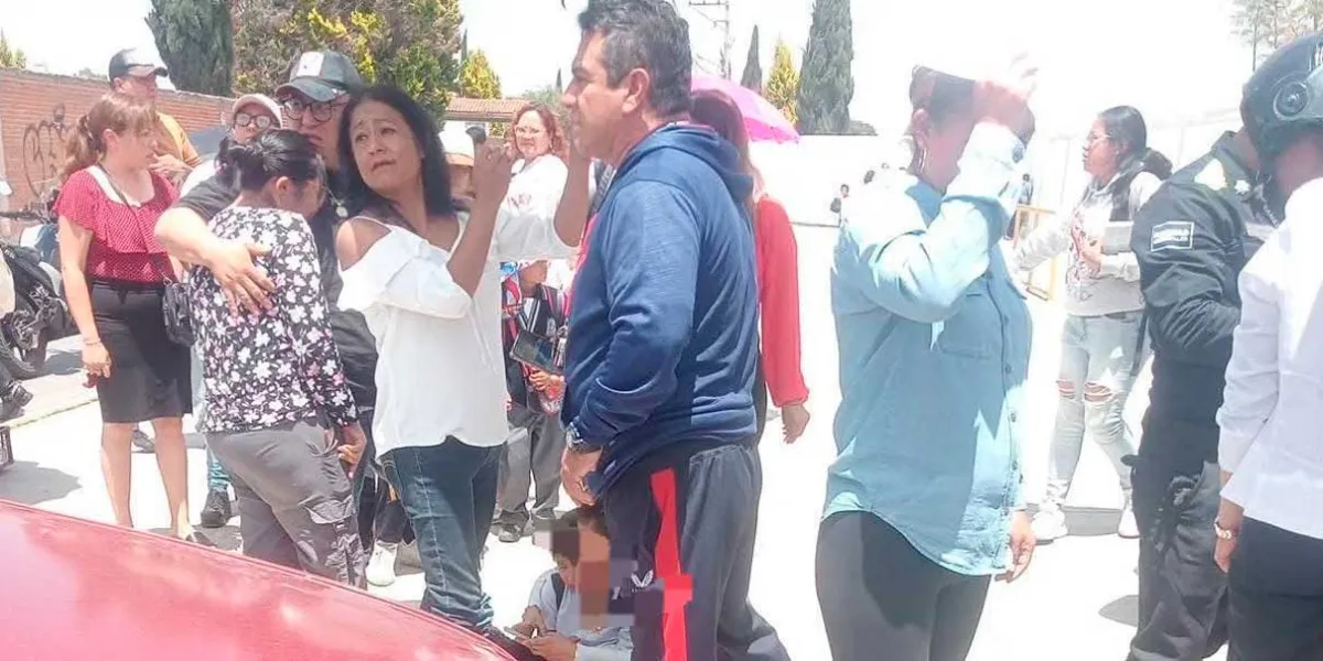 Arrollan a madre e hijos en Huejotzingo; el conductor fue detenido