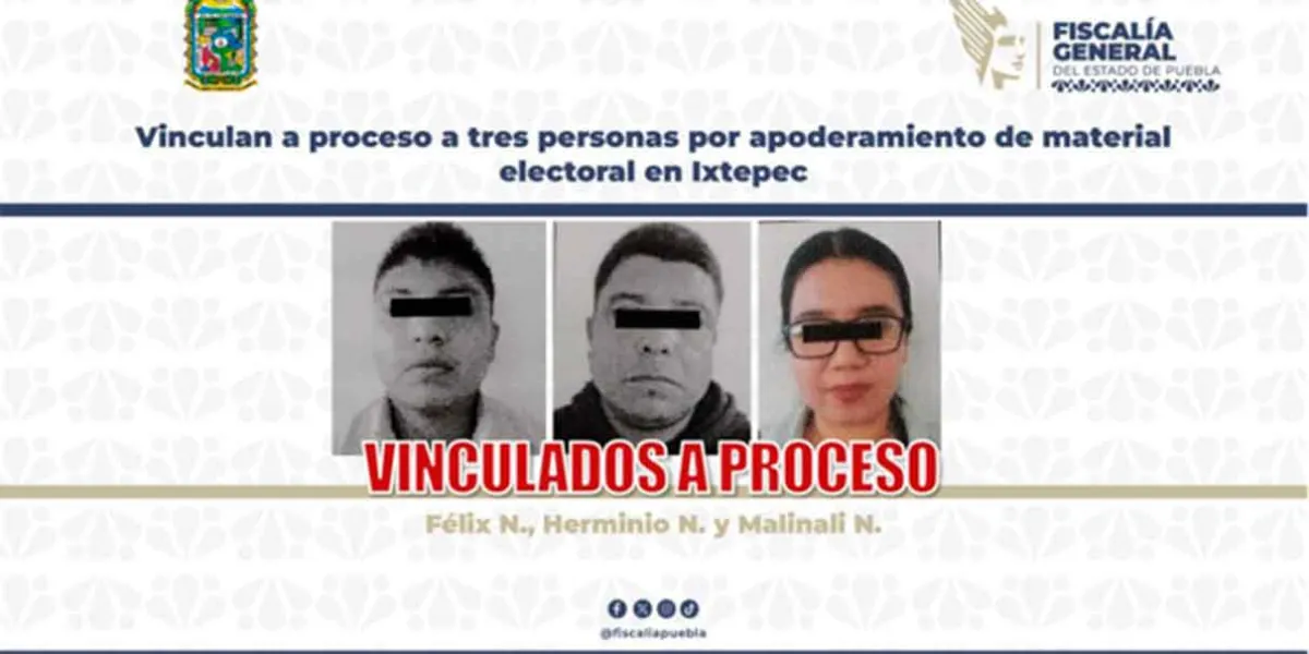 Vinculan a proceso a tres personas por robo de material electoral en Ixtepec