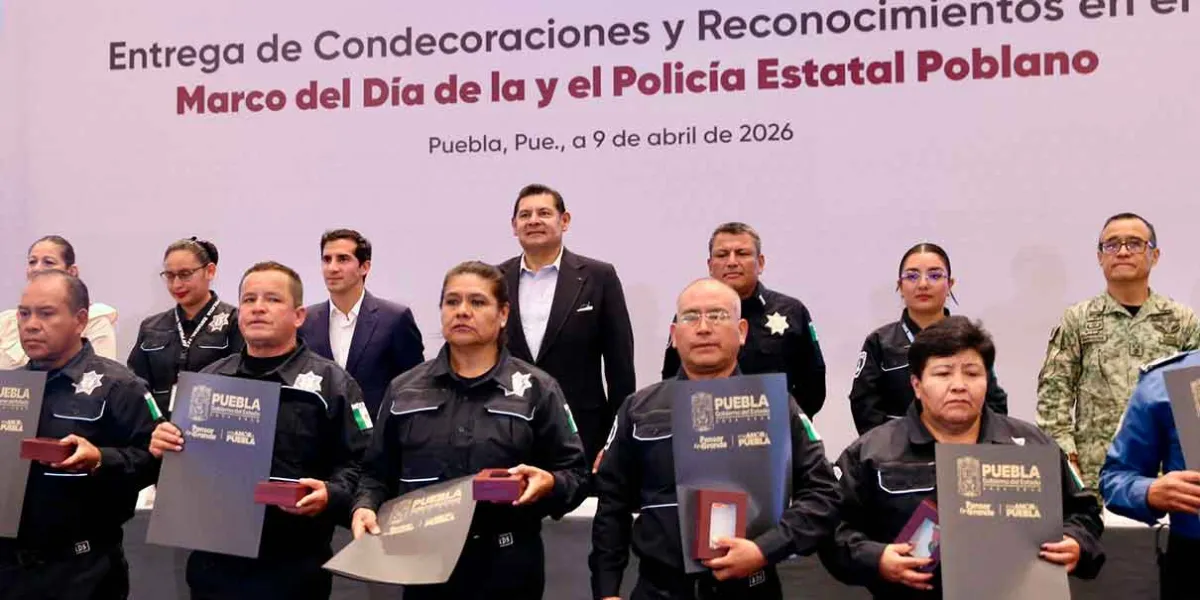 Armenta destaca avances en seguridad y reconoce a policías poblanos por su trayectoria