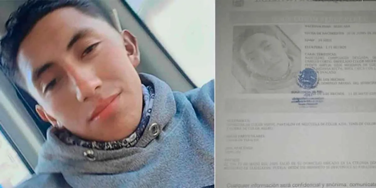Buscan a Jesús Edwin Pérez Pérez; desapareció en Santa Rita Tlahuapan desde mayo