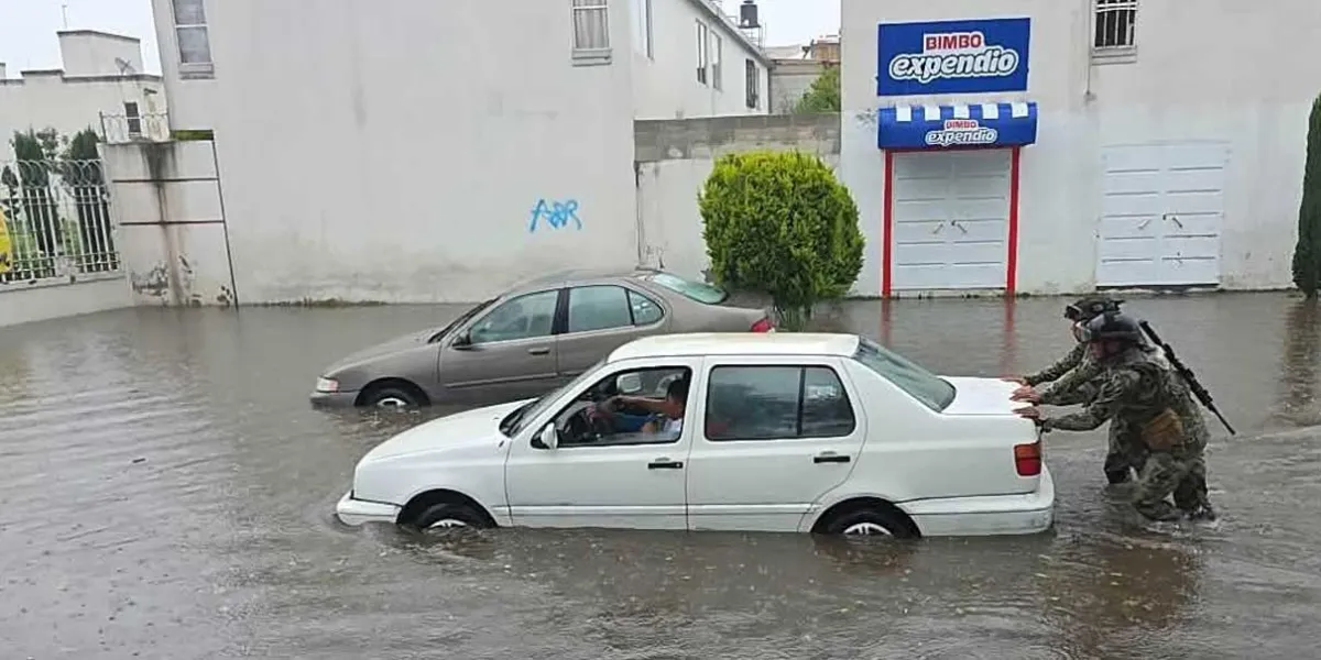 Tormenta provocó inundaciones en Huejotzingo