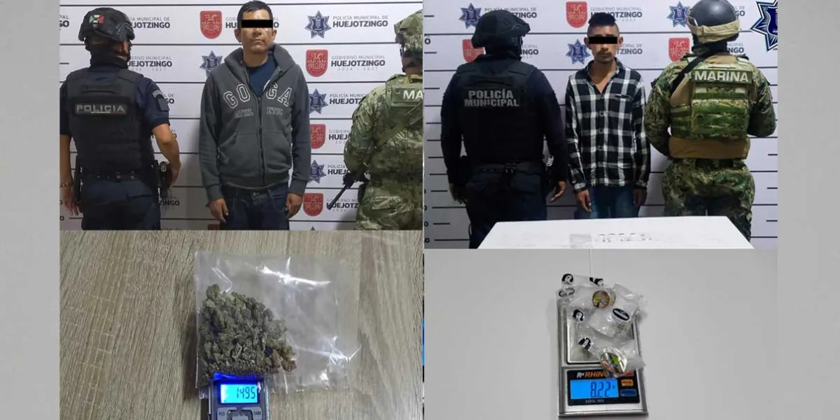 Detienen a narcomenudistas en Huejotzingo