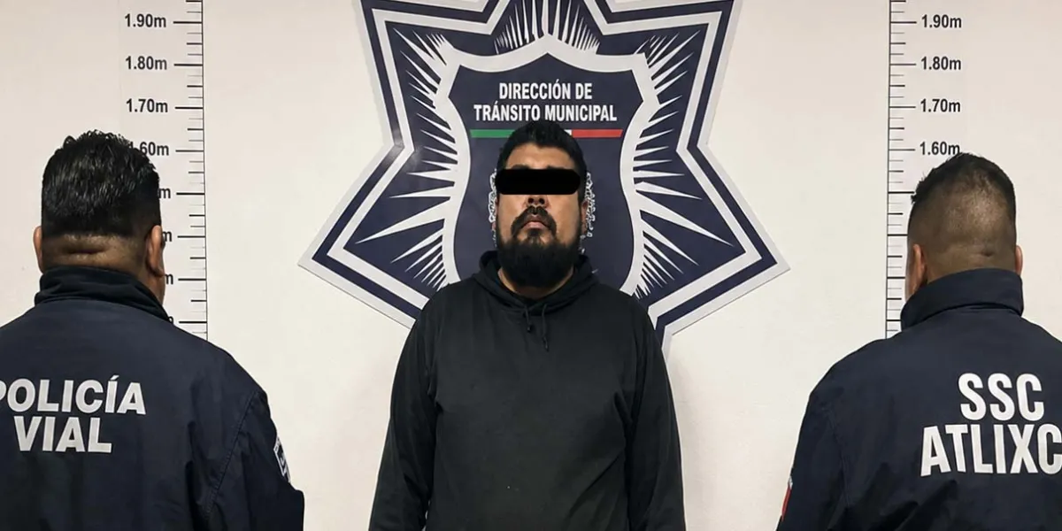Automovilista en estado inconveniente queda detenido tras accidente en Atlixco