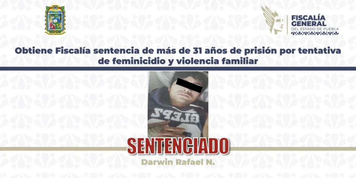 Intentó asfixiar a su víctima y recibe 31 años de prisión en Puebla