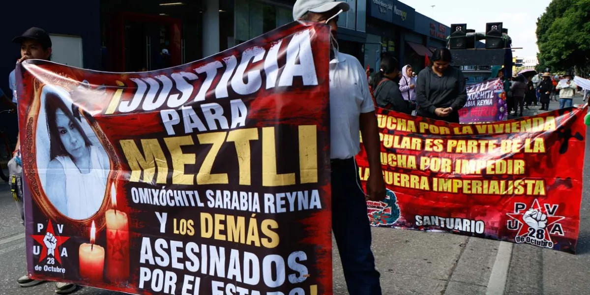 Marcha de la UPVA 28 de Octubre genera caos vial en el Centro de Puebla