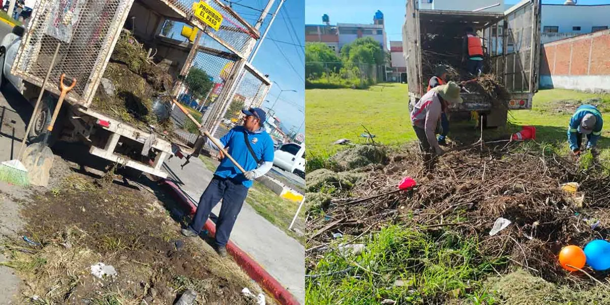 Tonantzin Fernández refuerza el mantenimiento de parques y jardines en San Pedro Cholula