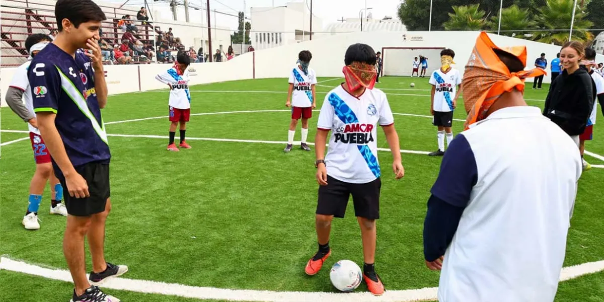 San Pedro Cholula fortalece la inclusión con clínica de fútbol de Topos FC Puebla