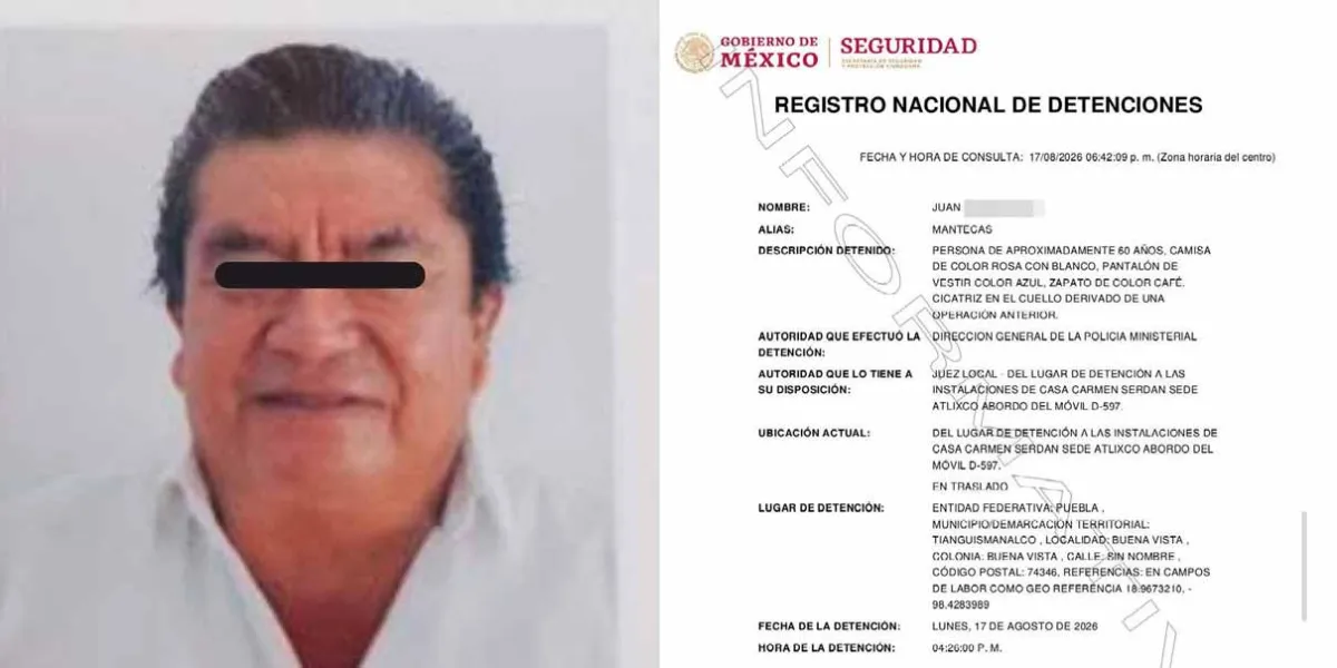 Otro edil poblano detenido; ahora fue el de Tianguismanalco por presunto abuso sexual 