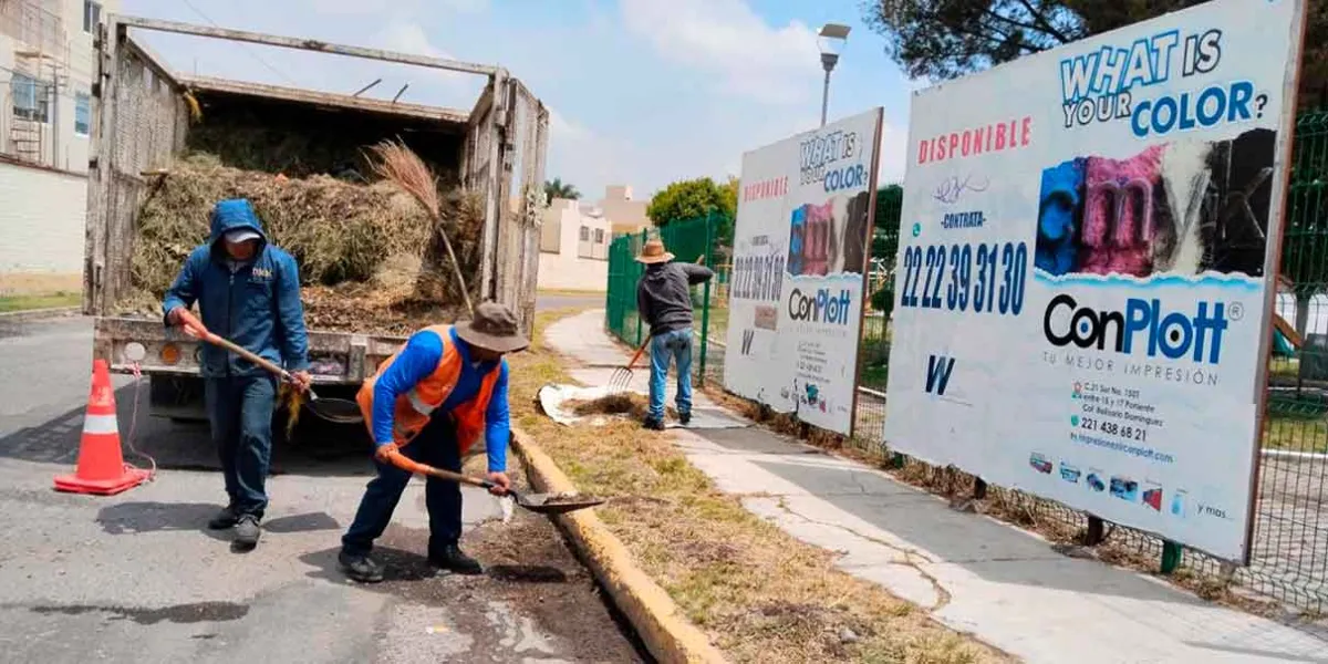 Tonantzin Fernández refuerza mantenimiento urbano en San Pedro Cholula con más de 190 acciones